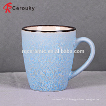 Tasse de café en céramique bleue personnalisée
